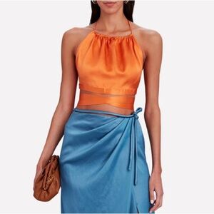 NWOT Harmur The Wrapped Up Silk Halter Top
